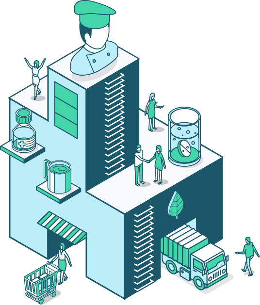 Illustration that represents Supplement and Food Services