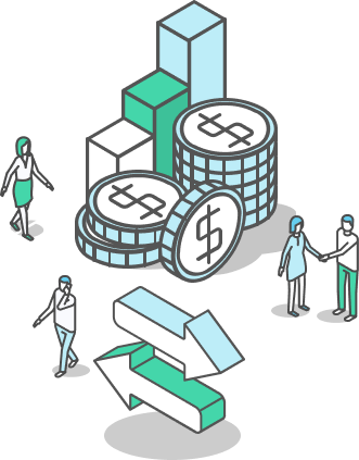 Illustration representing Finances flowing