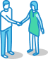 Two people shaking hands Icon